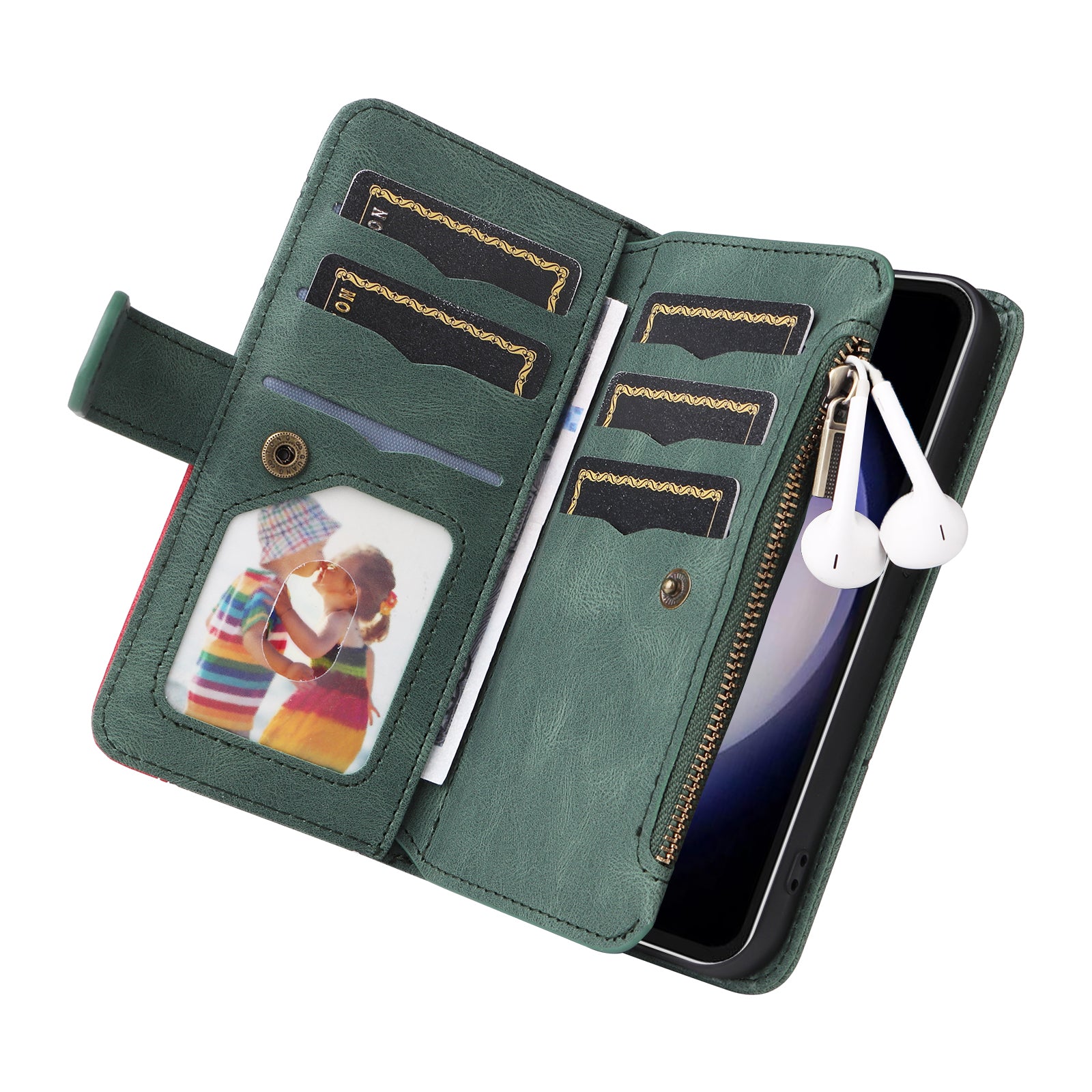 KT Multi-function Series-5 For Samsung Galaxy S23 FE Zipper Wallet Stand Case 9 Card Slots Splicing PU Leather Cover KT Multi-function Series-5 For Samsung Galaxy S23 FE Zipper Wallet Stand Case 9 Card Slots Splicing PU Leather Cover